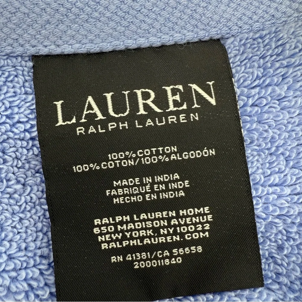 Lauren Ralph Lauren Wescott Bath Towel + 2 Wash cloths Set Iris Blue NWT